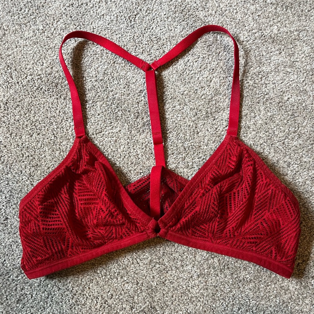 Women’s AERIE Red Bralette sz L
